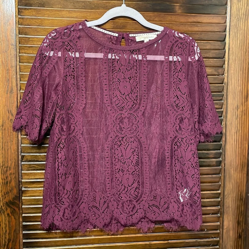 Elegant Lace Women’s Top - Purple